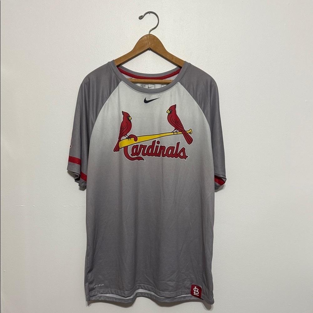Nike Men's Gray and Red Cardinals Tee